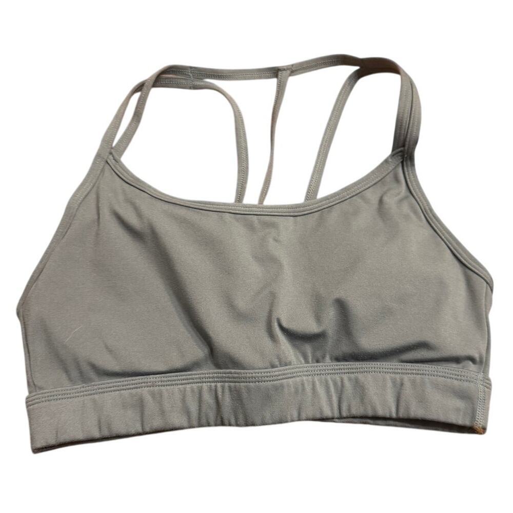 Alphalete Strappy Sports Bra | Size Small | Gray Performance Activewear